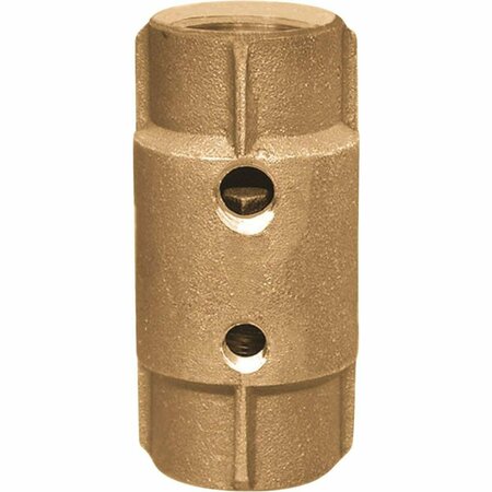 SIMMONS 1-1/4 In. Silicon Bronze Spring Loaded Check Valve 543SBCHECK